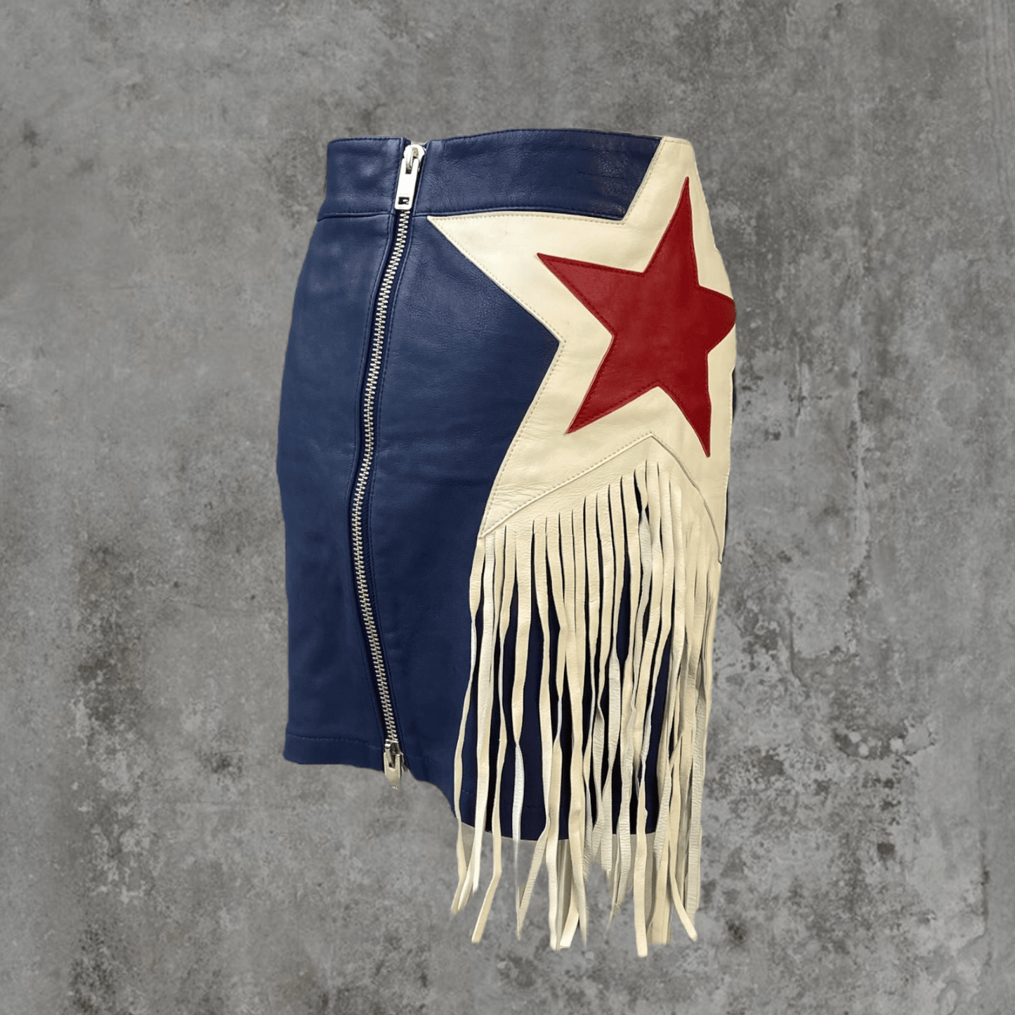 DIESEL' AMERICANA' STAR LEATHER SKIRT - S - Known Source