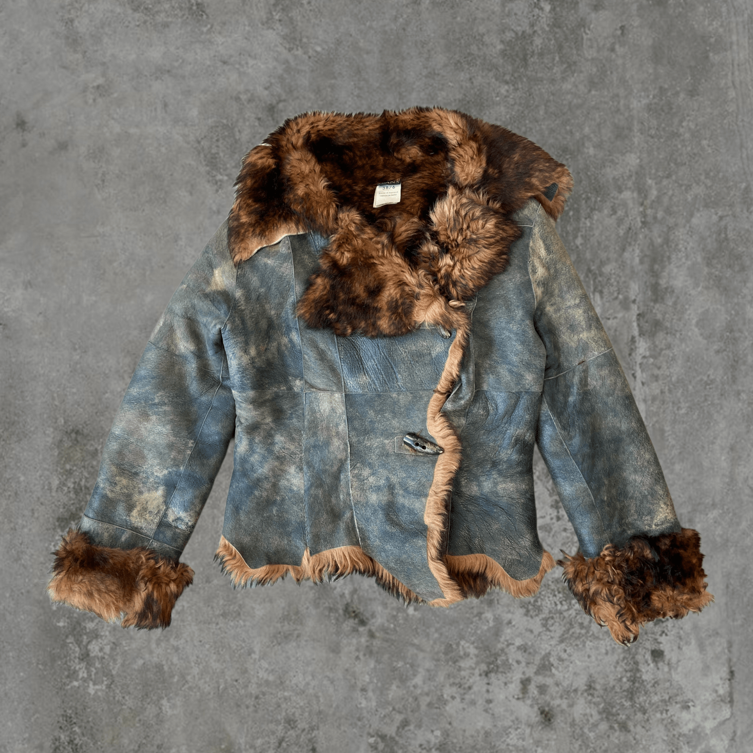 PLEIN SUD LEATHER & FUR COAT - S - Known Source