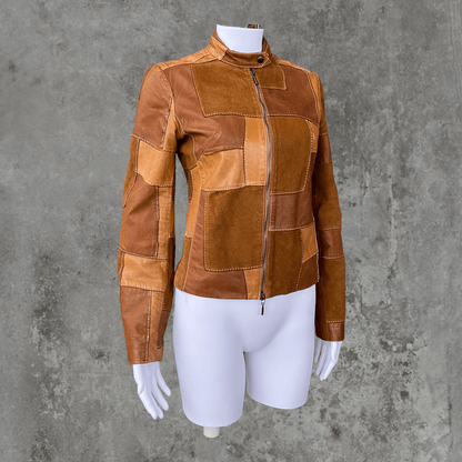 PLEIN SUD PATCHWORK LEATHER JACKET - S - Known Source