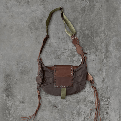 DIESEL LEATHER AND NYLON SIDE BAG - Known Source