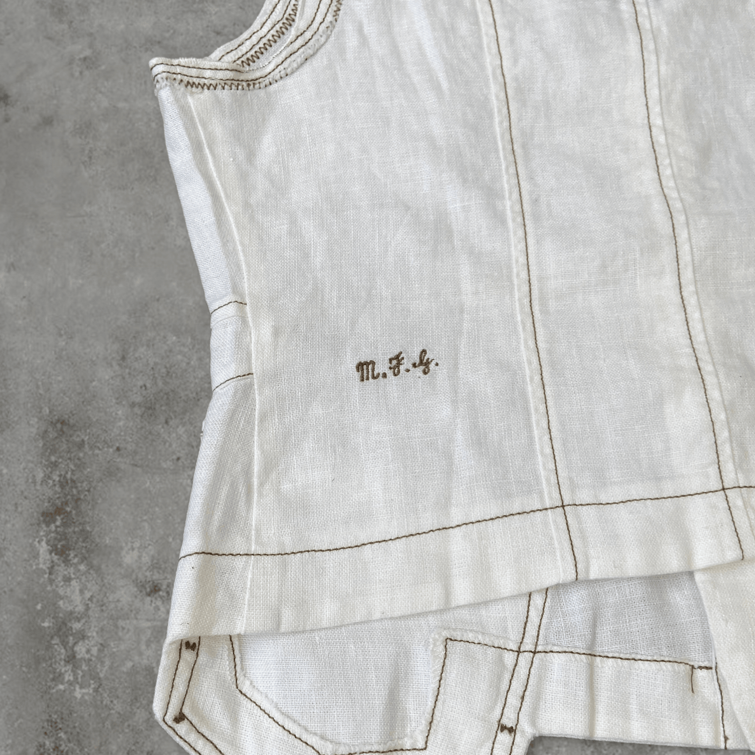 MARITHÉ FRANÇOIS GIRBAUD MFG LINEN WAISTCOAT - M - Known Source