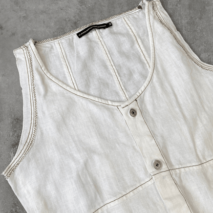 MARITHÉ FRANÇOIS GIRBAUD MFG LINEN WAISTCOAT - M - Known Source