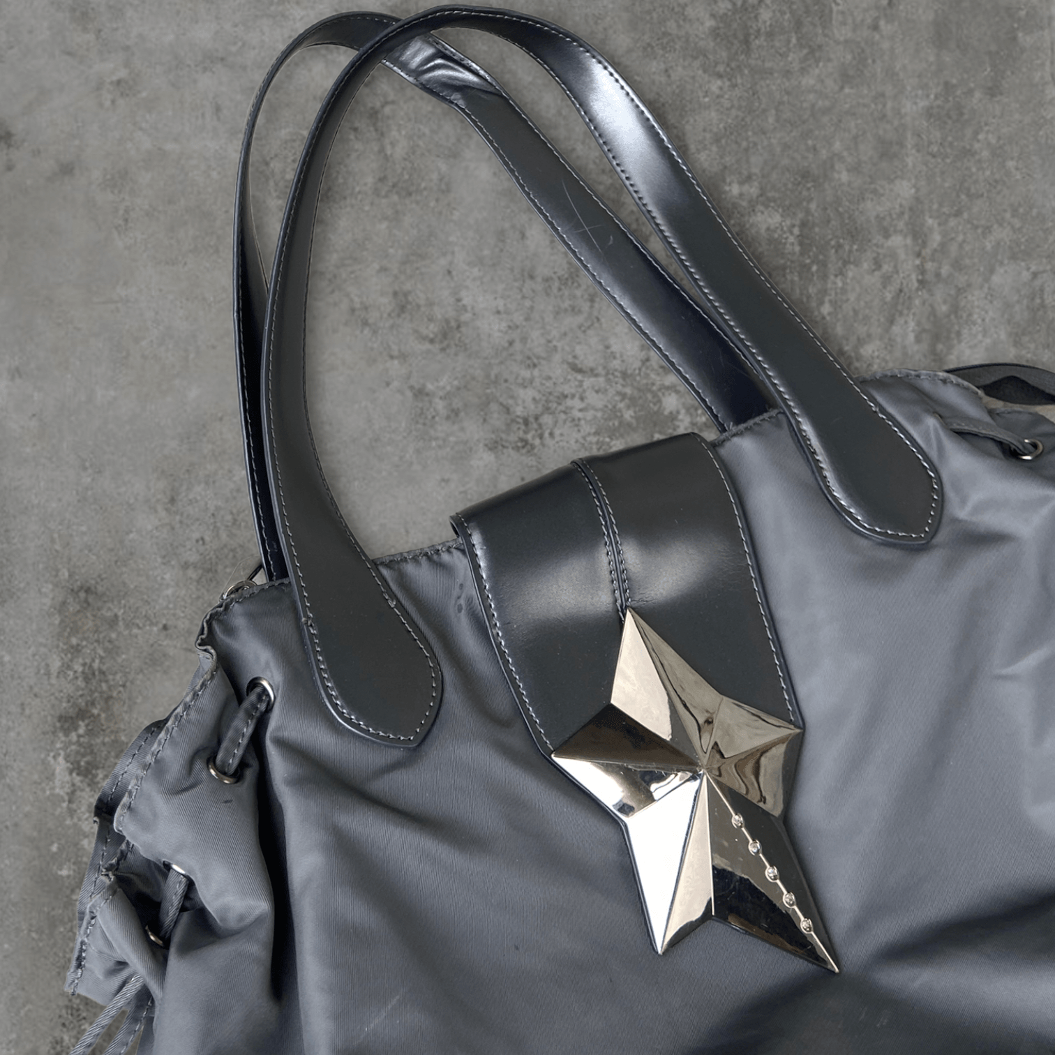 THIERRY MUGLER NYLON & CHROME STAR SHOULDER BAG - Known Source