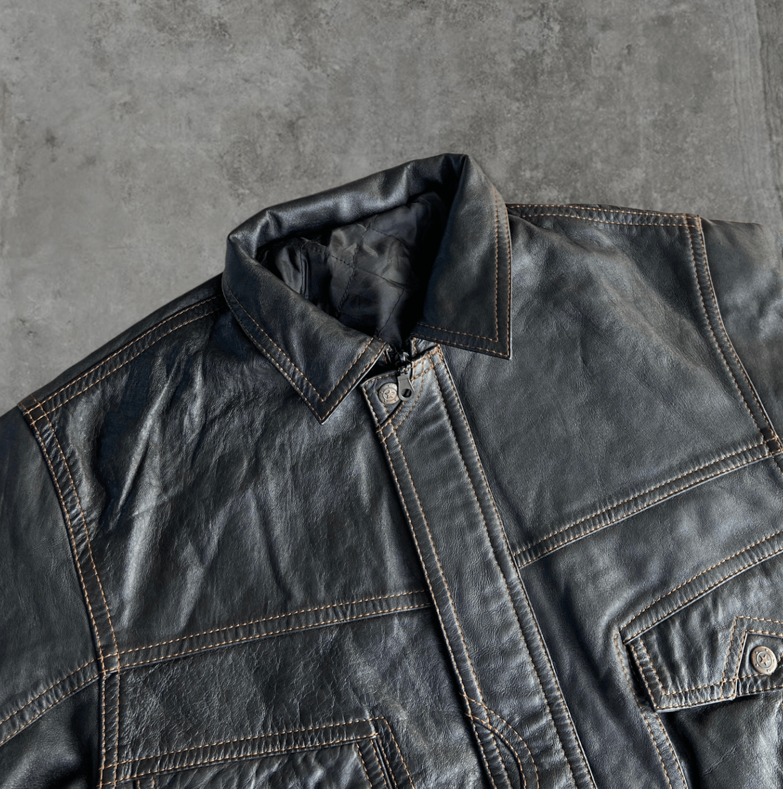 DIESEL 'ONLY THE BRAVE' LEATHER JACKET - S - Known Source