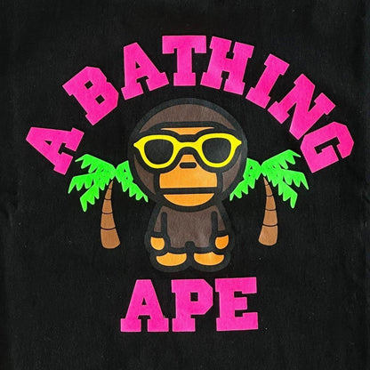 A Bathing Ape / BAPE Black and pink Logo T-shirt - Known Source