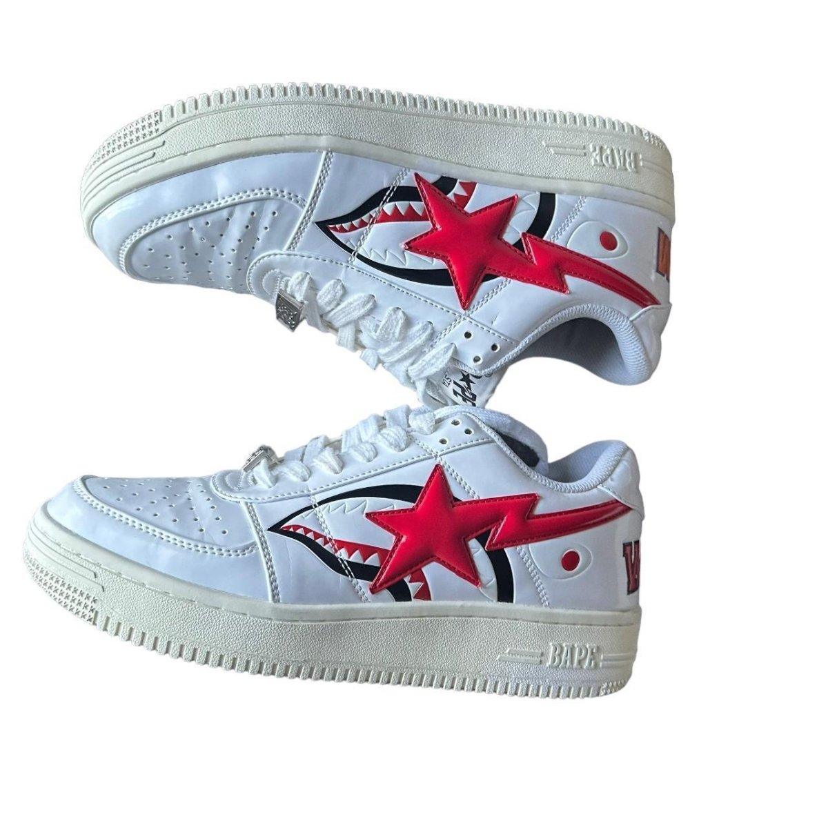 A Bathing Ape Bape SK8 Bapesta Low Red White - Known Source