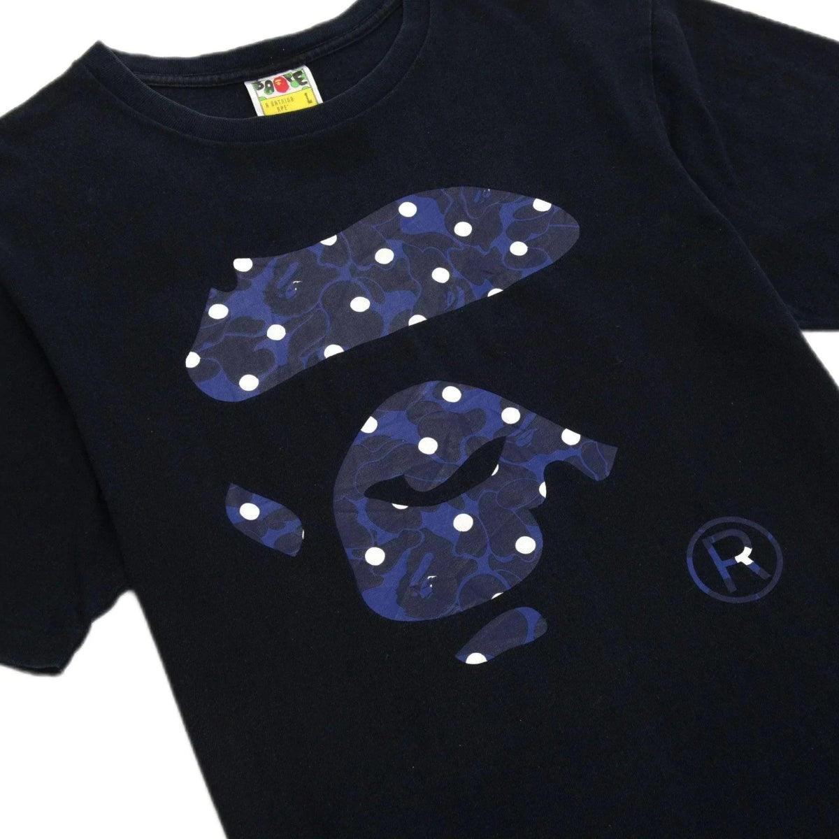 A BATHING APE POLKA DOT COLLEGE TEE (L) - Known Source