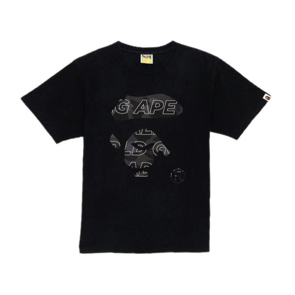 A BATHING APE SPELLOUT NOIR COLLEGE TEE (L) - Known Source