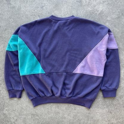 Adidas 1990s colour block graphic sweatshirt (L) - Known Source