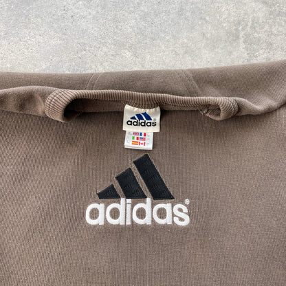 Adidas 1990s heavyweight embroidered ribbed sweatshirt (L) - Known Source