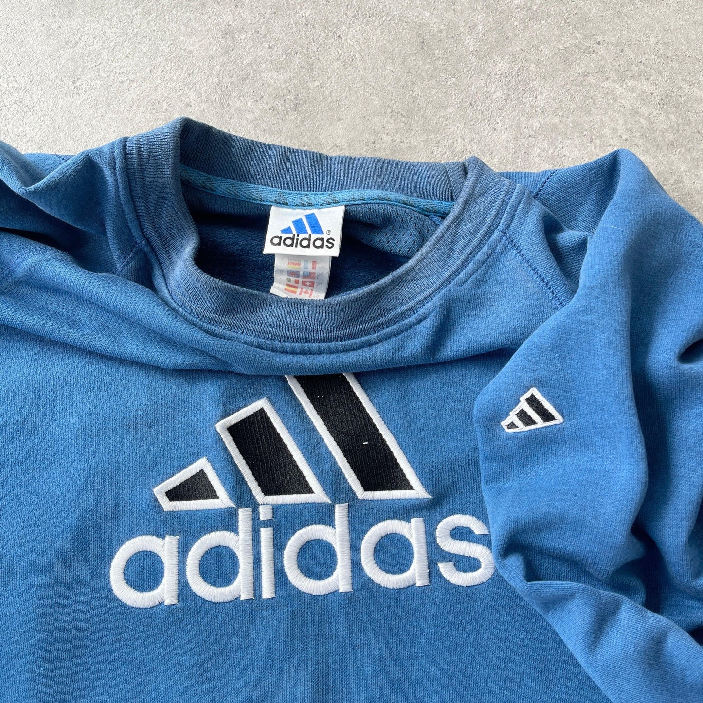 Adidas 1990s heavyweight embroidered sweatshirt (L) - Known Source