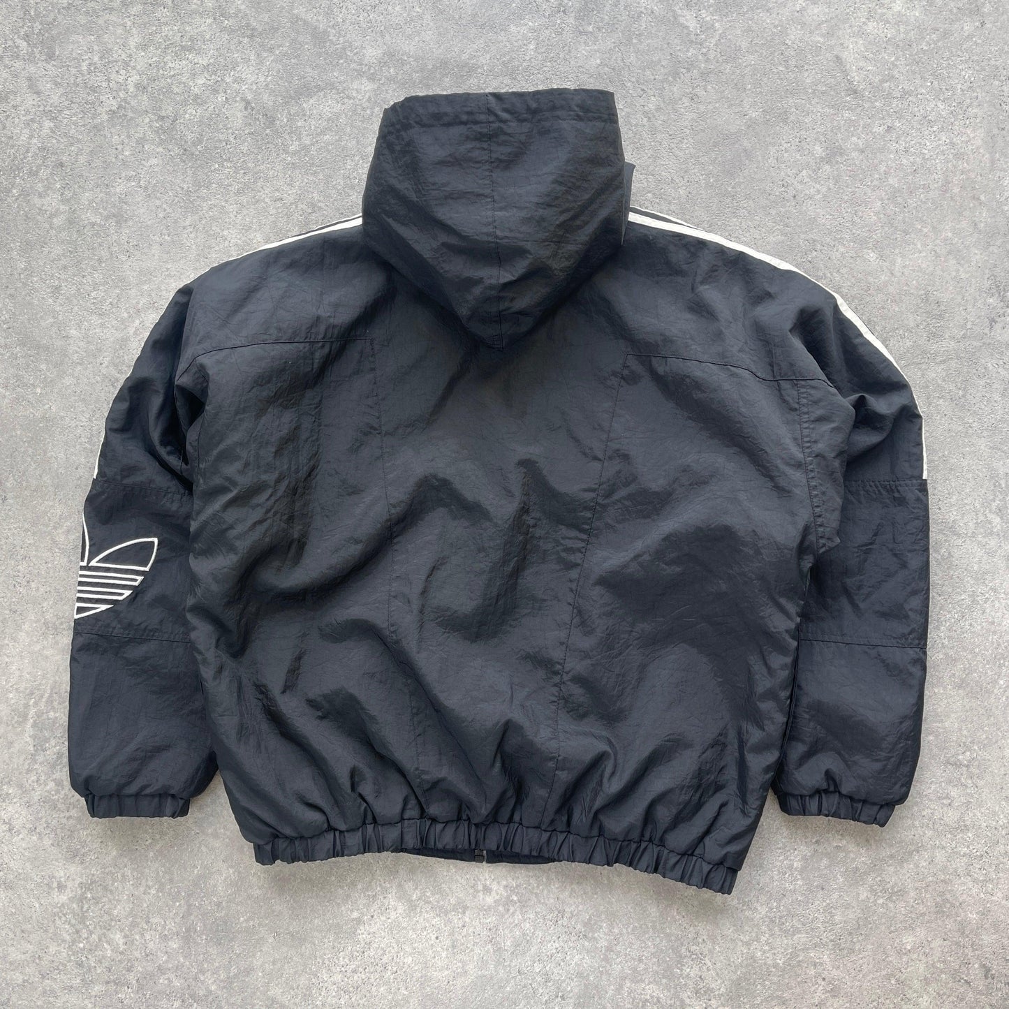 Adidas 1990s padded spellout bomber jacket (M) - Known Source