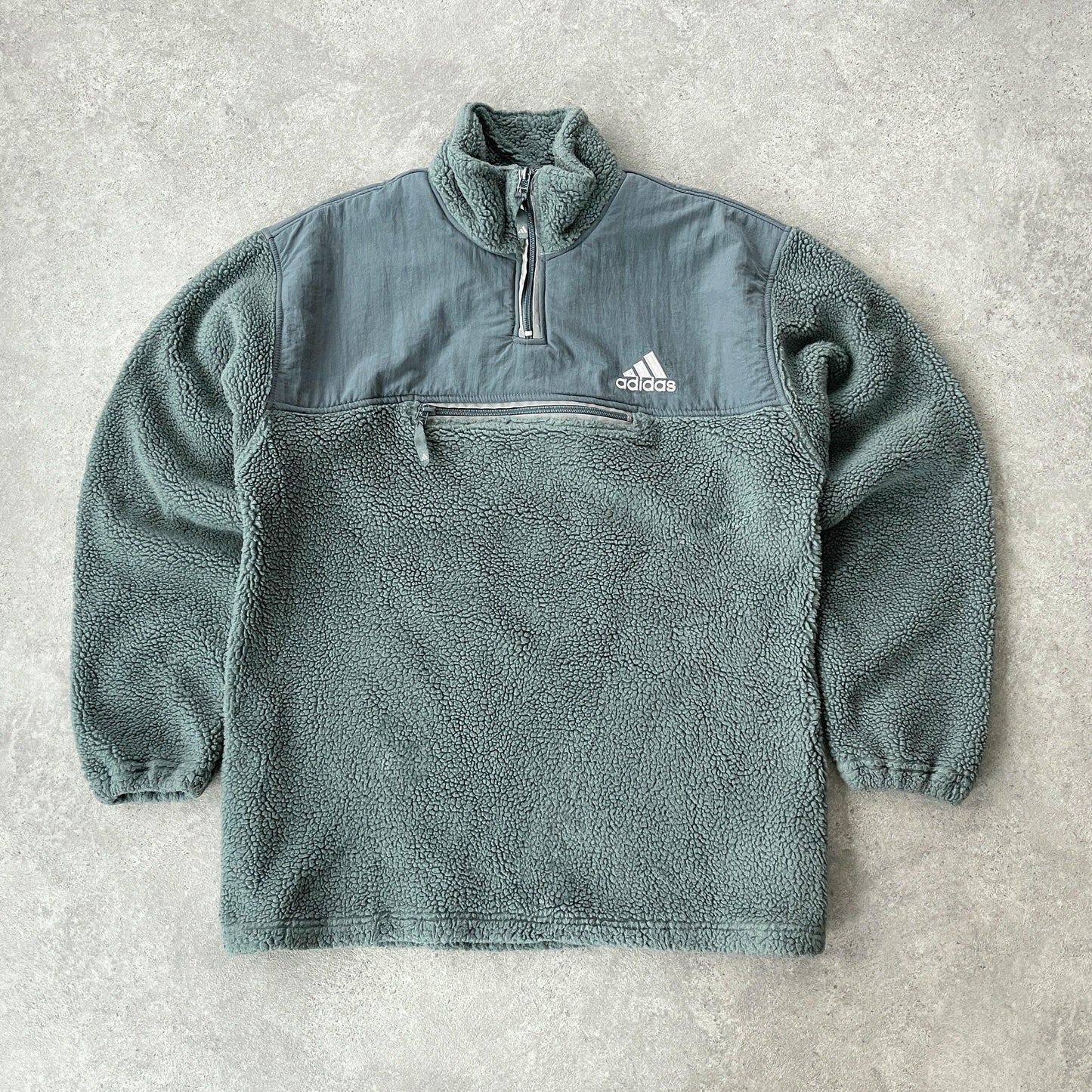 Adidas 1999 deep pile sherpa fleece jacket (L) - Known Source