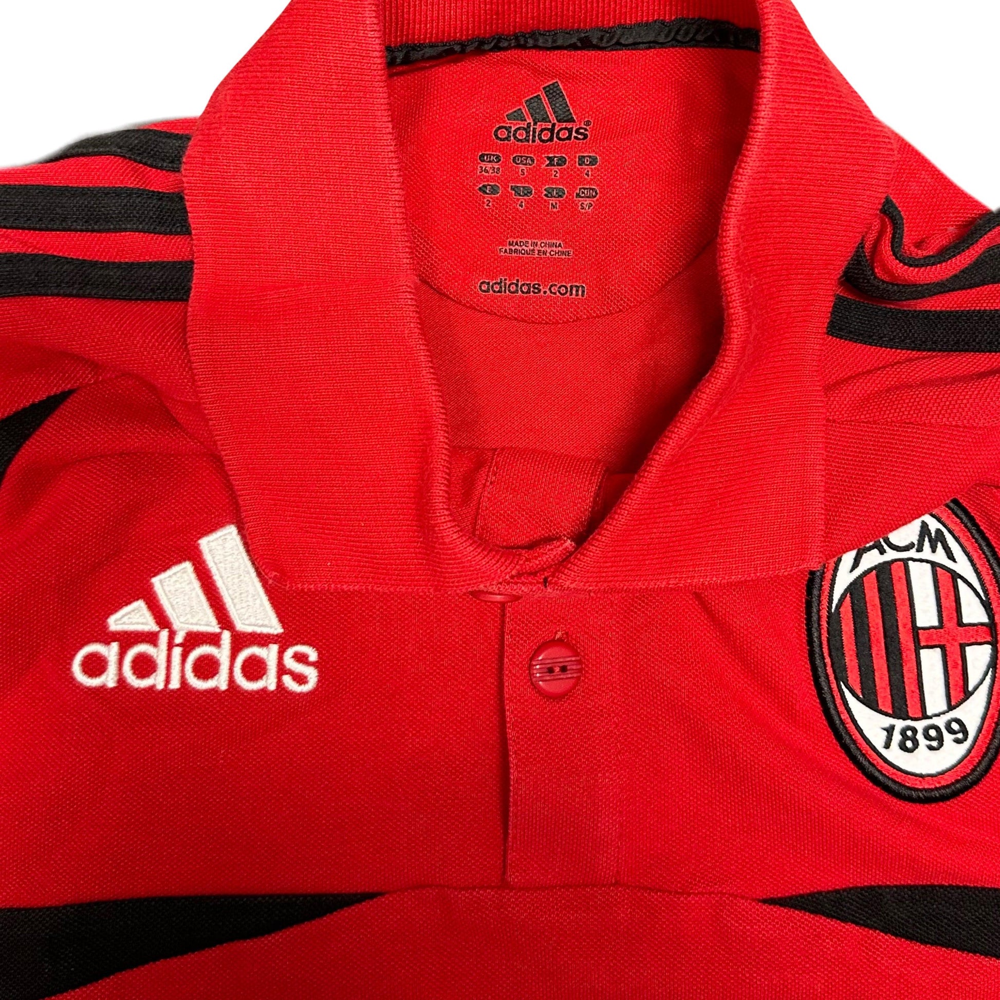 Adidas 2005 AC Milan Polo In Red & Black ( S ) - Known Source