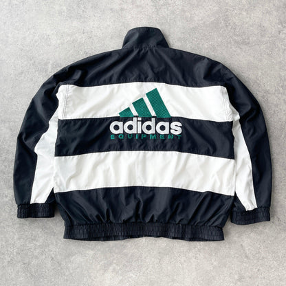 Adidas Equipment 1990s striped embroidered shell jacket (M) - Known Source