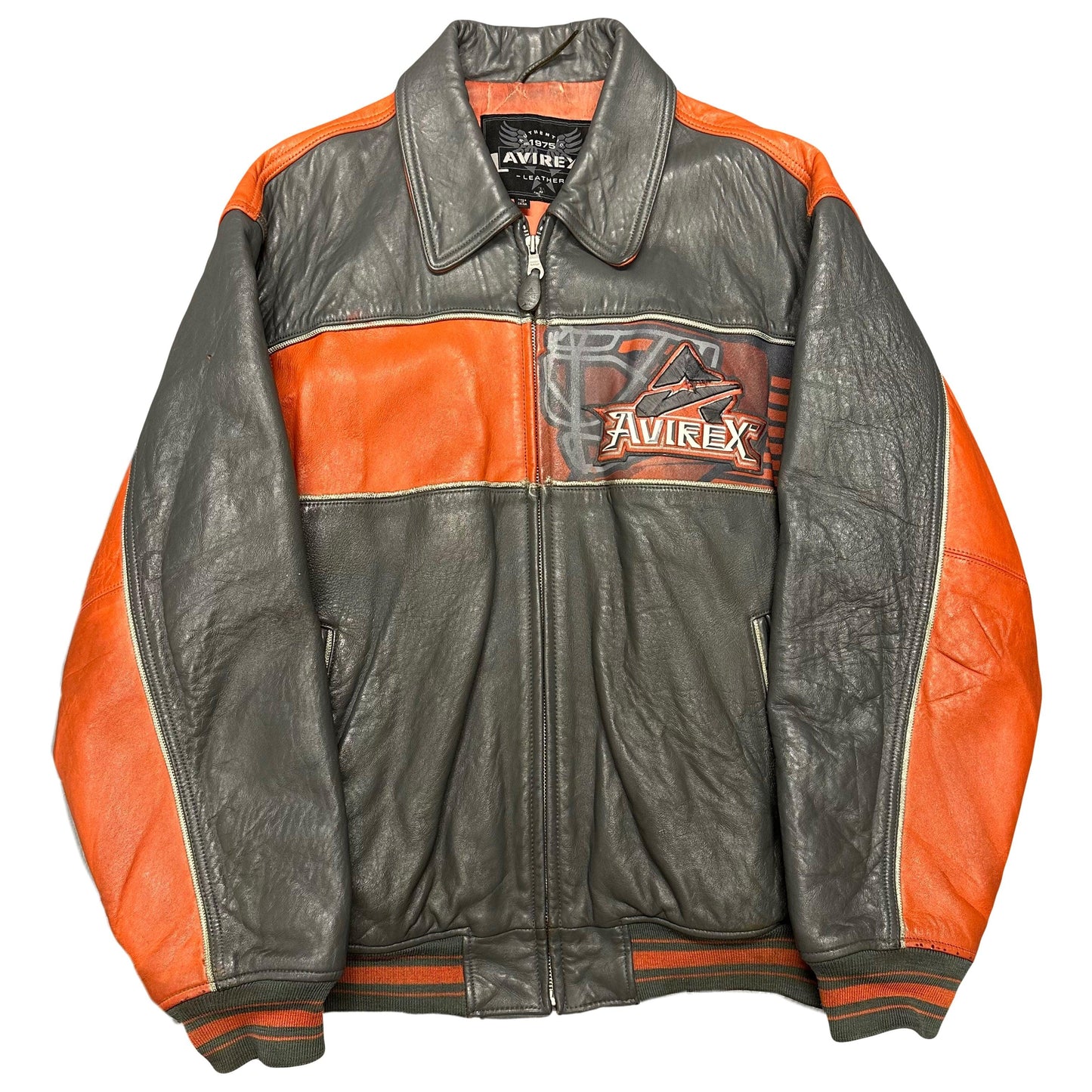 ARCHIVE Avirex Ice Tigers Leather Jacket ( L ) - Known Source