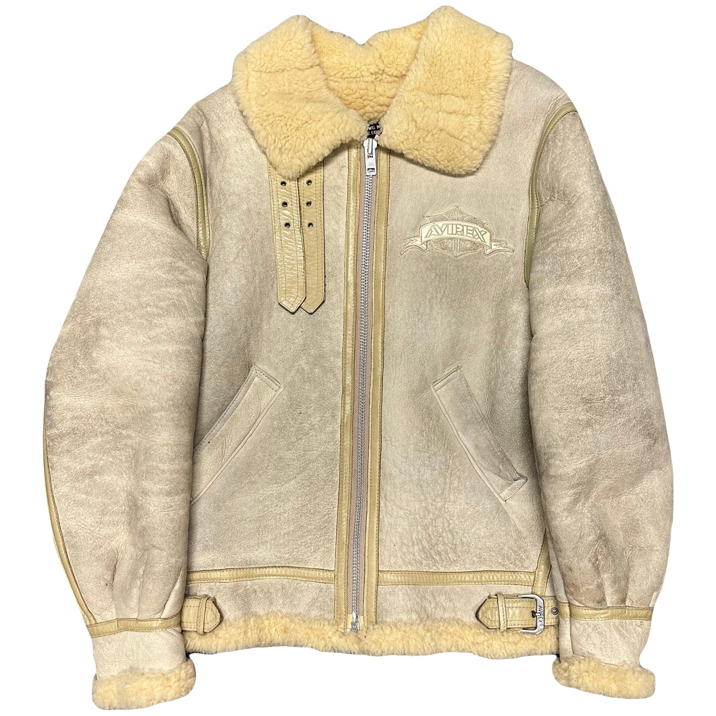 ARCHIVE Avirex Spellout B-3 Sherpa Jacket ( L ) - Known Source