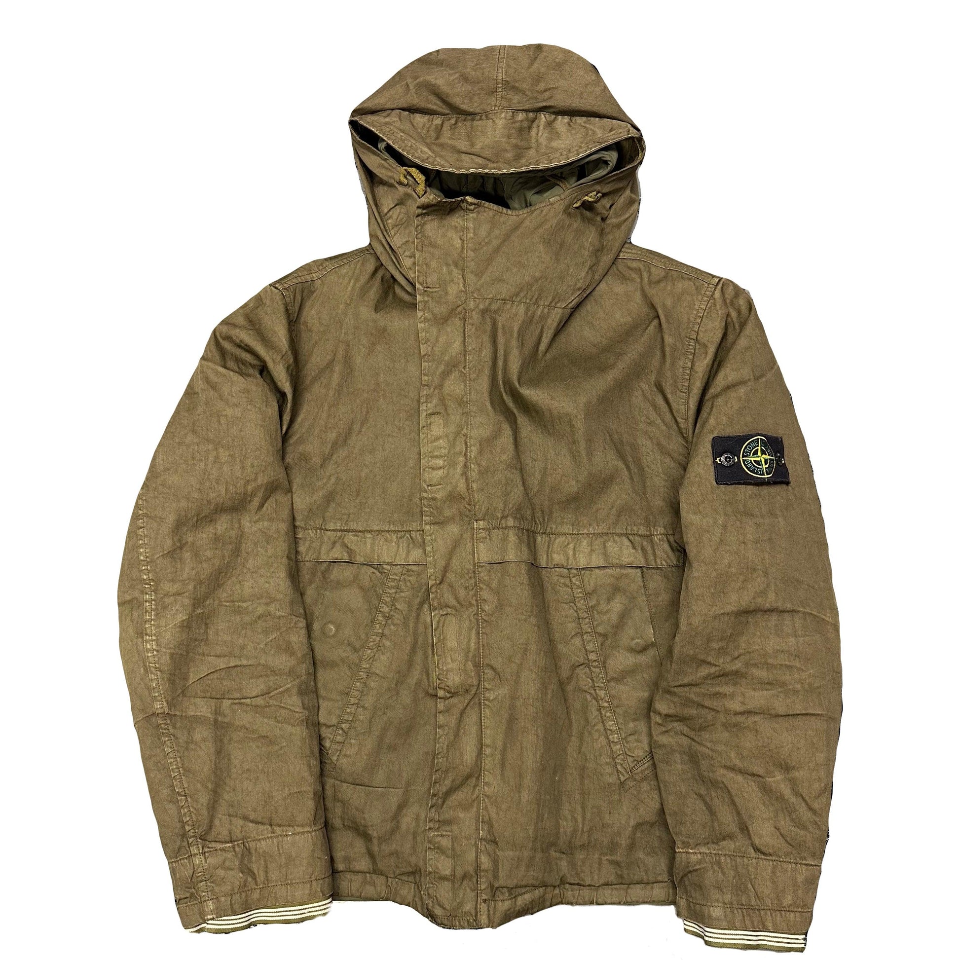 ARCHIVE A/W 2005 Stone Island Khaki Jacket With Green Liner ( L ) - Known Source