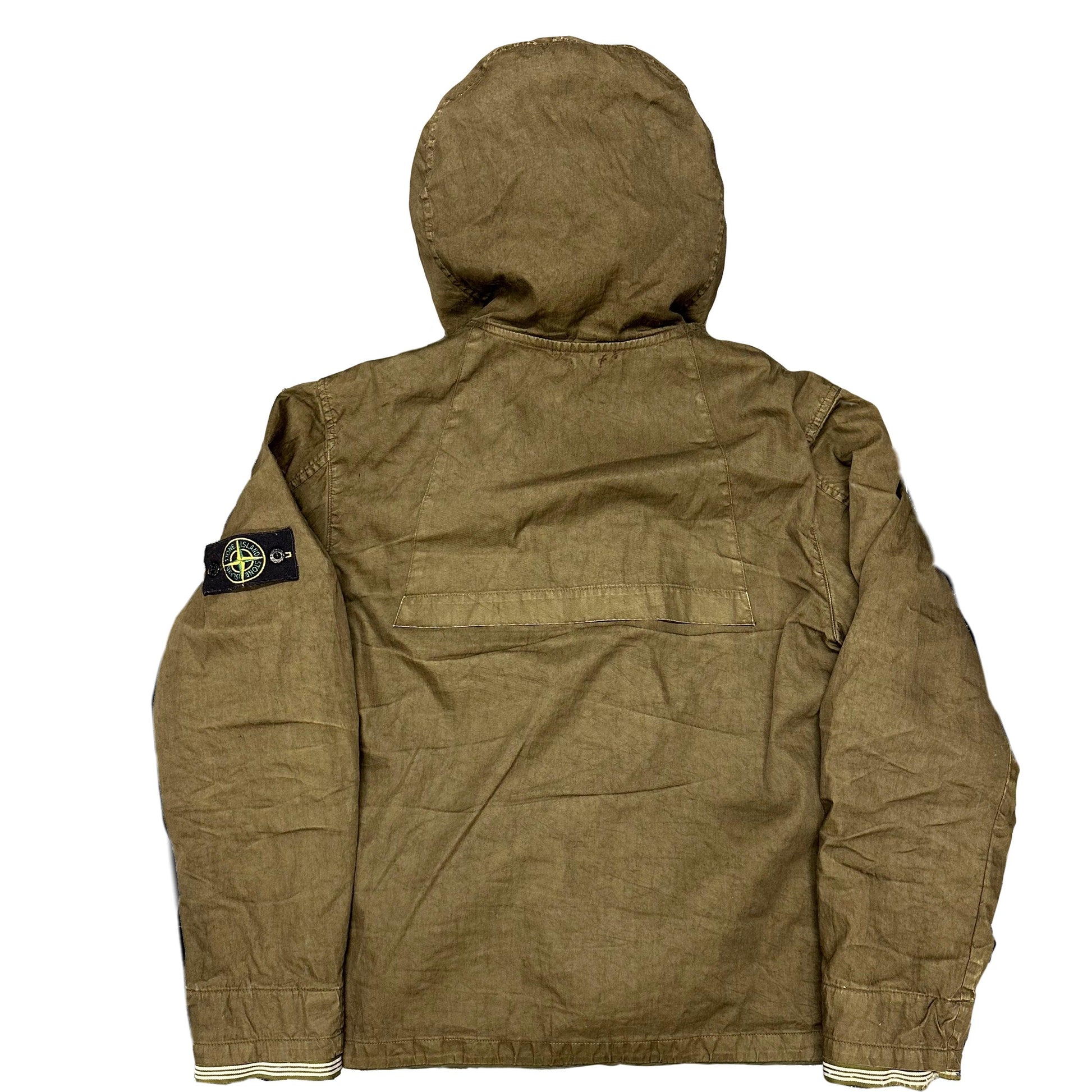ARCHIVE A/W 2005 Stone Island Khaki Jacket With Green Liner ( L ) - Known Source