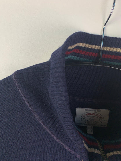 Armani 1990s Zip Knit Sweater - Known Source