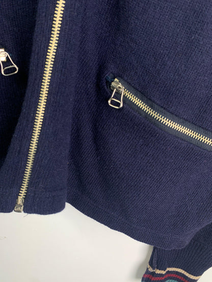 Armani 1990s Zip Knit Sweater - Known Source