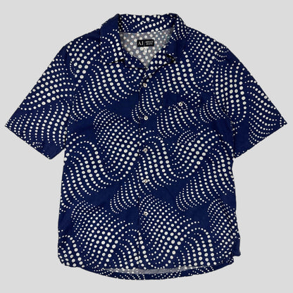 Armani Jeans Windows 1995 Wave Print Shirt - M - Known Source