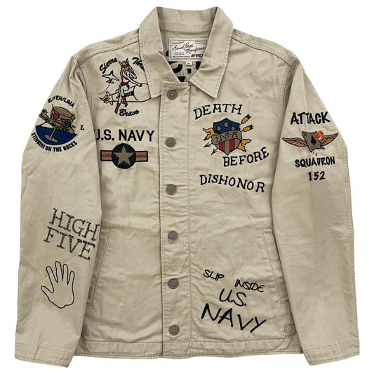 Avirex Embroidered Navy Jacket - Known Source