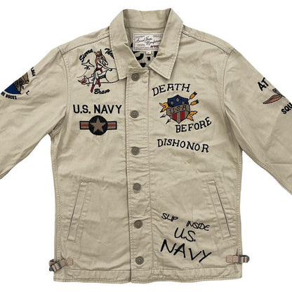 Avirex Embroidered Navy Jacket - Known Source