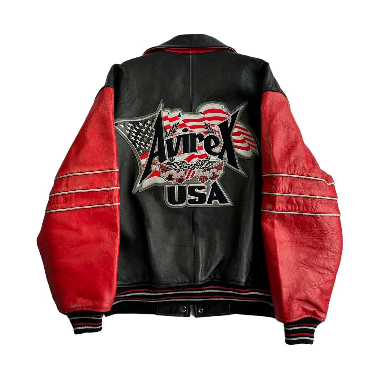 Avirex Jacket Red and black Leather USA - Known Source