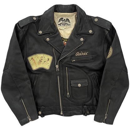 Avirex Leather Biker Jacket - Known Source