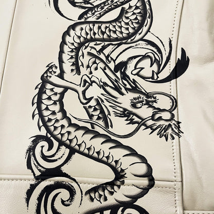 Avirex Leather Dragon Painted Jacket - Known Source