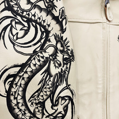 Avirex Leather Dragon Painted Jacket - Known Source