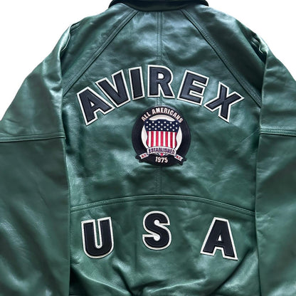 Avirex light weight sheep leather Varsity Jacket - Known Source