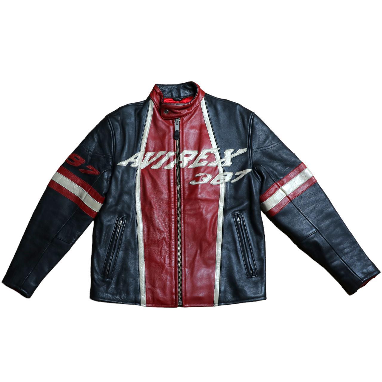 Avirex Red Leather Racer Jacket - Known Source