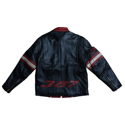 Avirex Red Leather Racer Jacket - Known Source