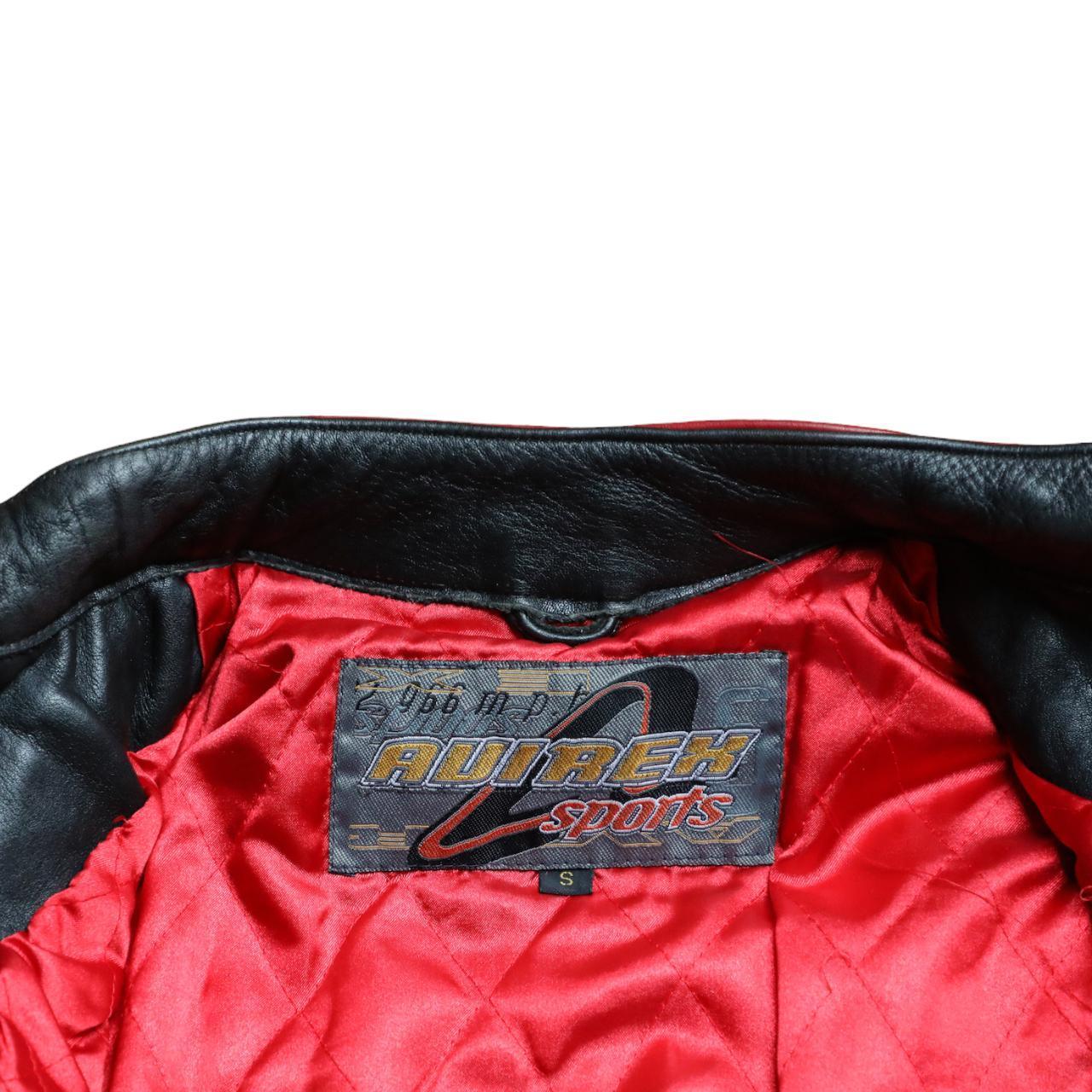 Avirex Red Leather Racer Jacket - Known Source