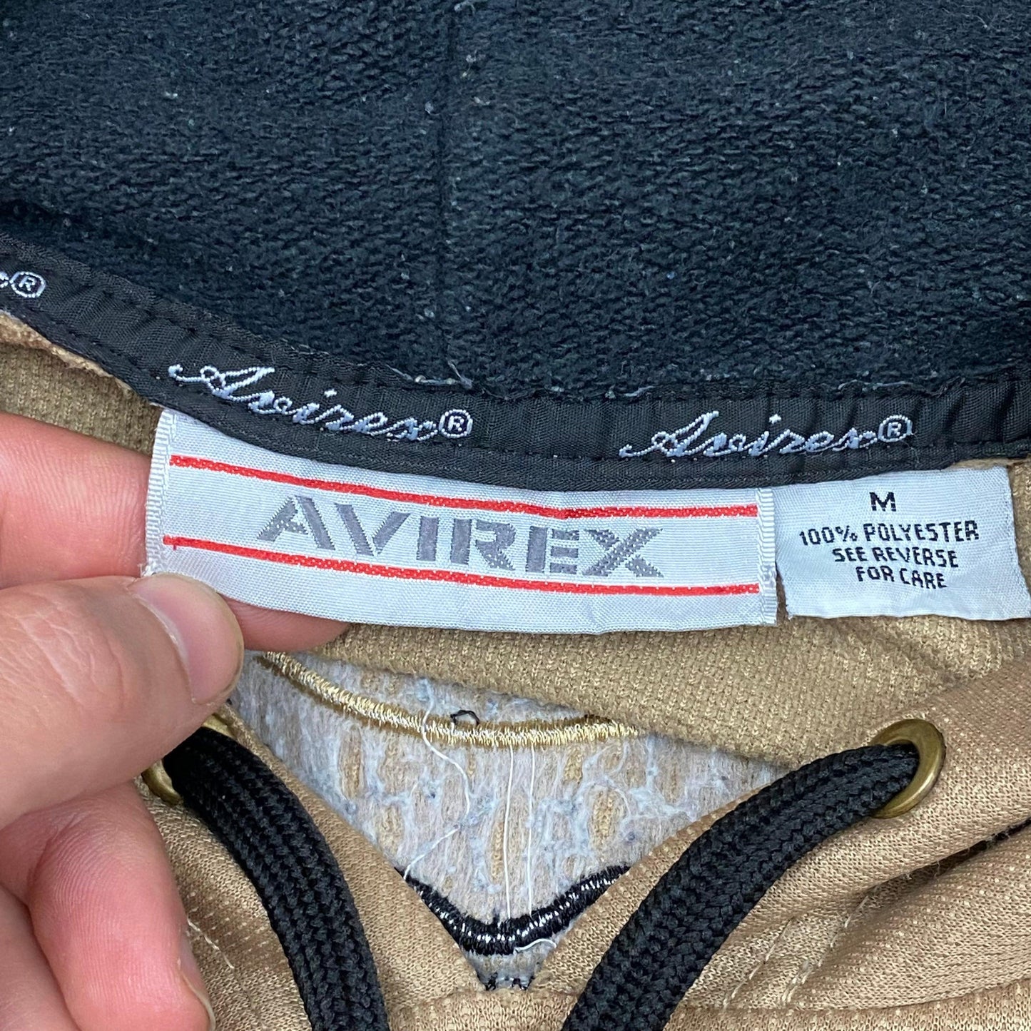 Avirex USA 00’s Embroidered Textured Varsity Hoodie - M (XL) - Known Source