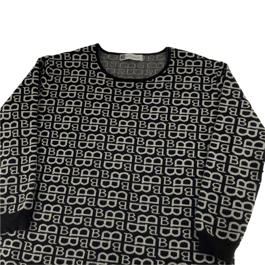 Balmain monogram knitted jumper women’s size XL - Known Source