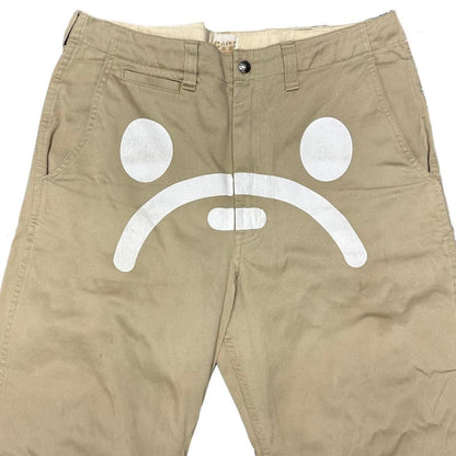 Bape Baby Milo Sad Face Beige Trousers ( M / W32 ) - Known Source