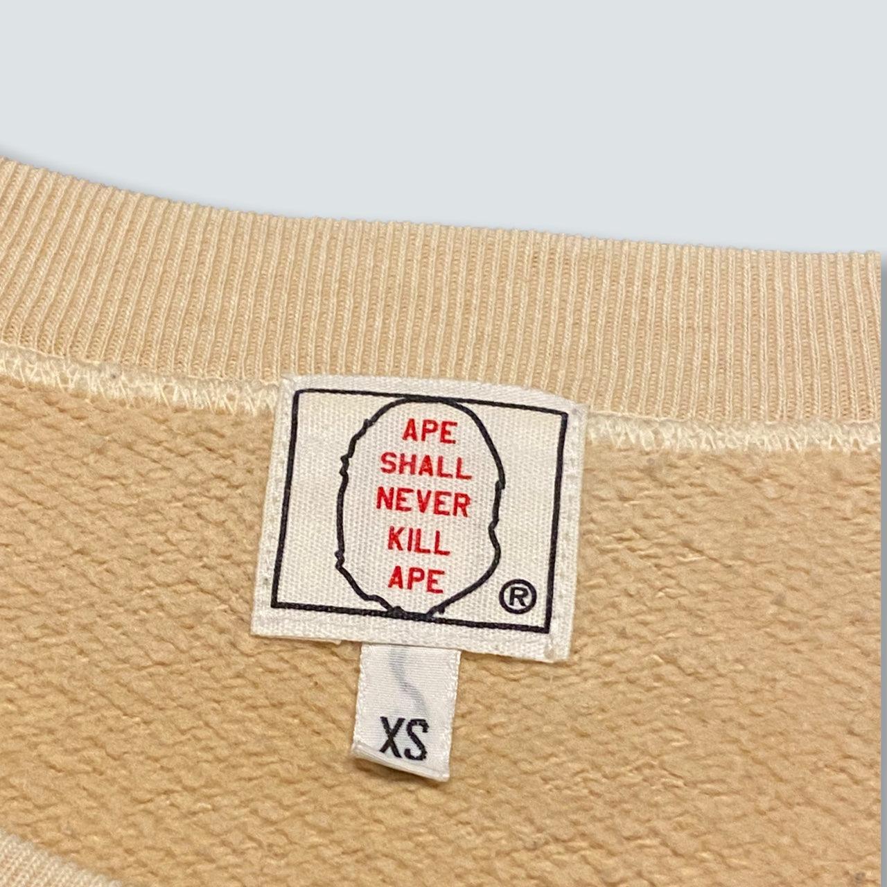 Bape beige crewneck (Xs) - Known Source