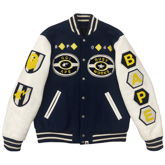Bape Busy Works 07 Varsity Jacket - Known Source