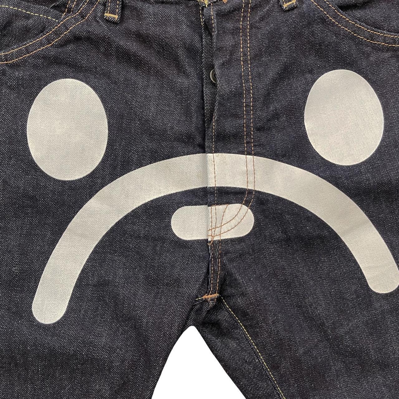 Bape Sad Face Denim Shorts - Known Source