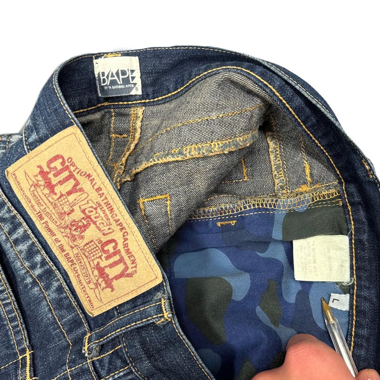 Bape Sta Jeans With White Print ( L / W34 ) - Known Source