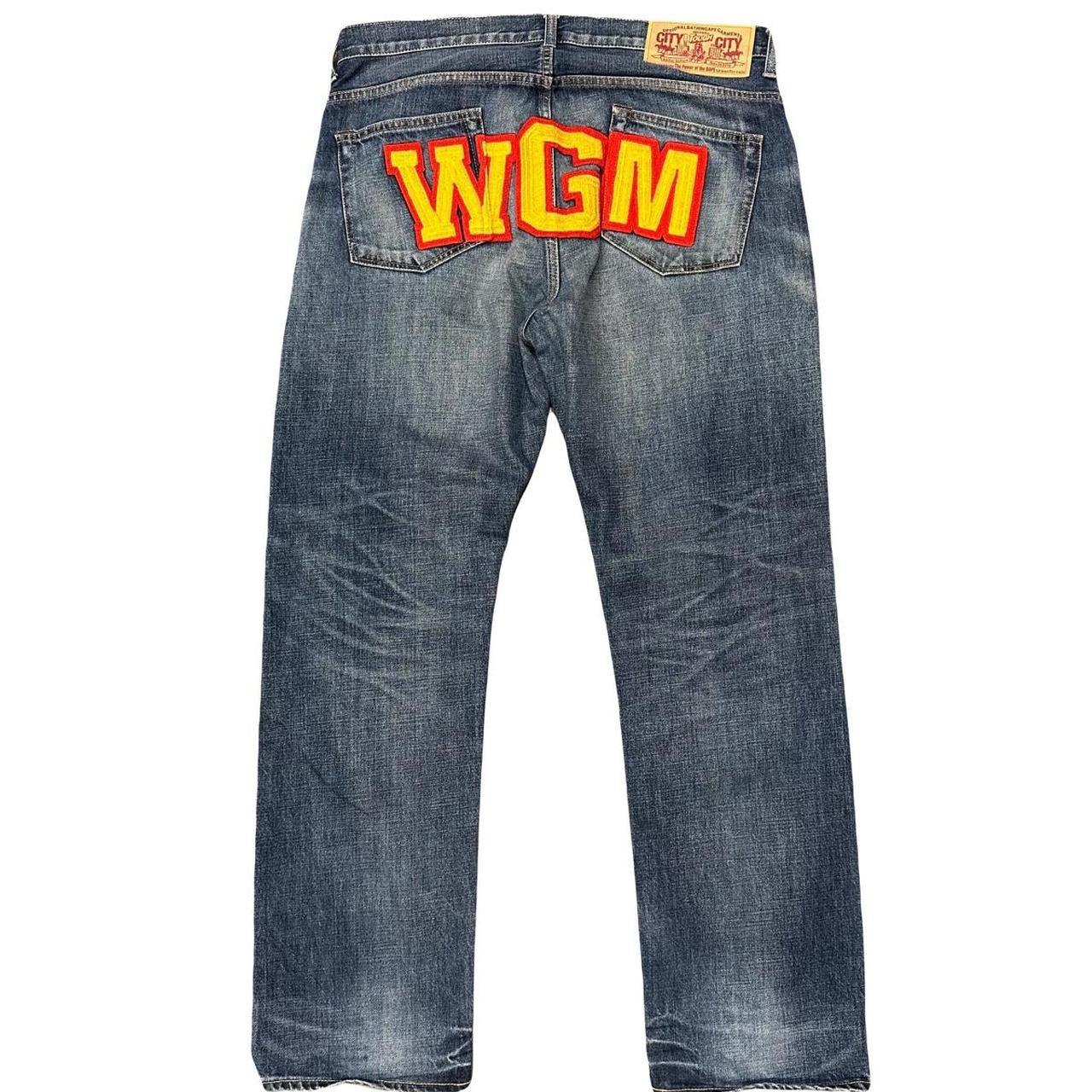 Bape WGM Embroidered Shark Head Jeans ( M / W32 ) - Known Source