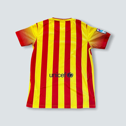 Barcelona away yellow red Football kit top (S) - Known Source