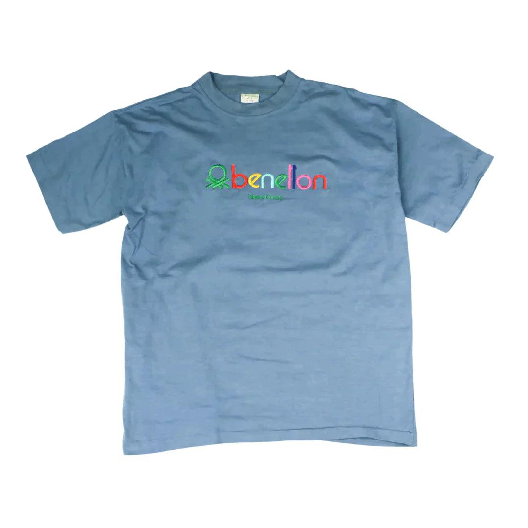 BENETTON SPELLOUT BLUE TEE (M) - Known Source