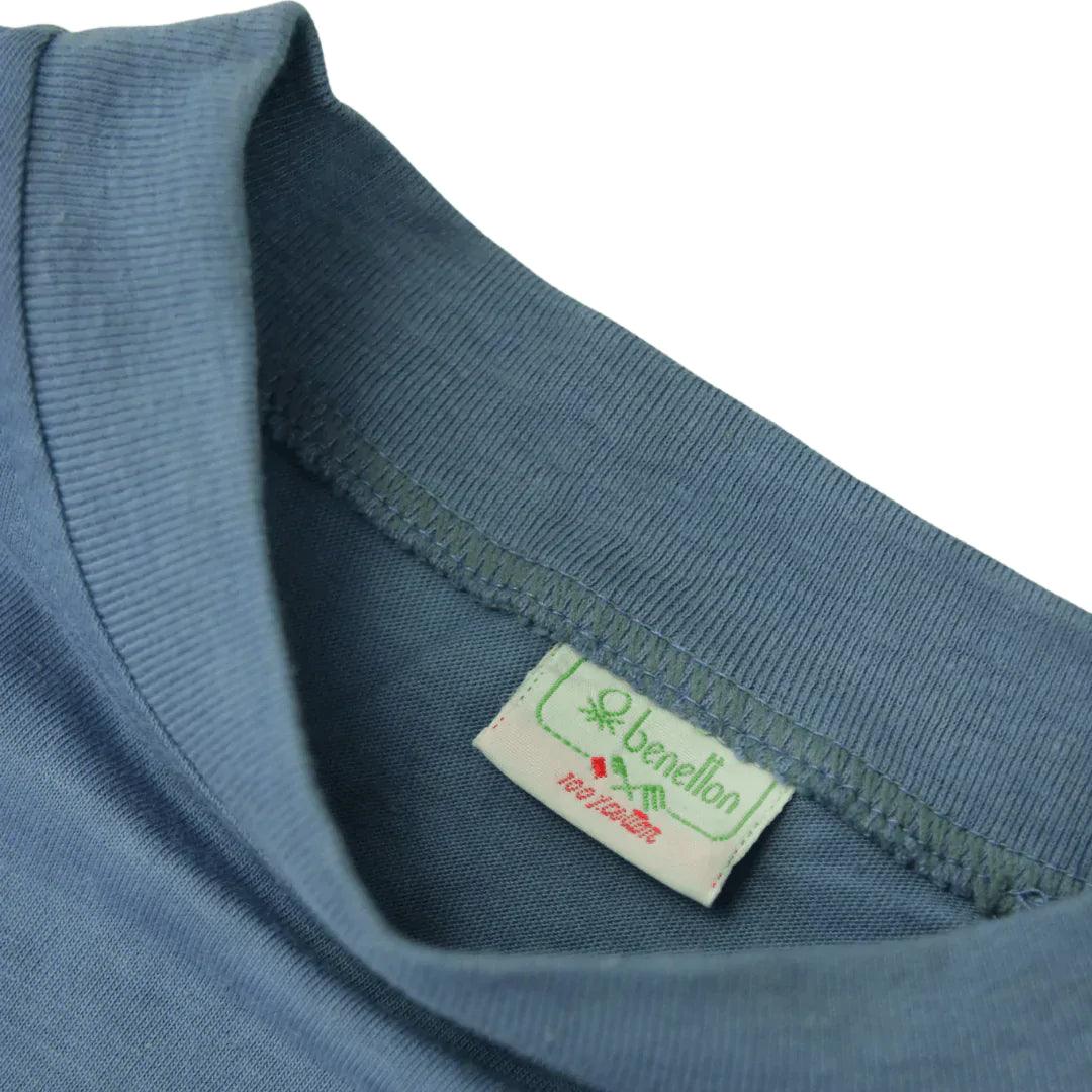 BENETTON SPELLOUT BLUE TEE (M) - Known Source