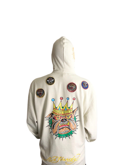 BRAND NEW WITH TAGS ED HARDY ZIP DOGS RULE HOODIE SIZE XXL - Known Source