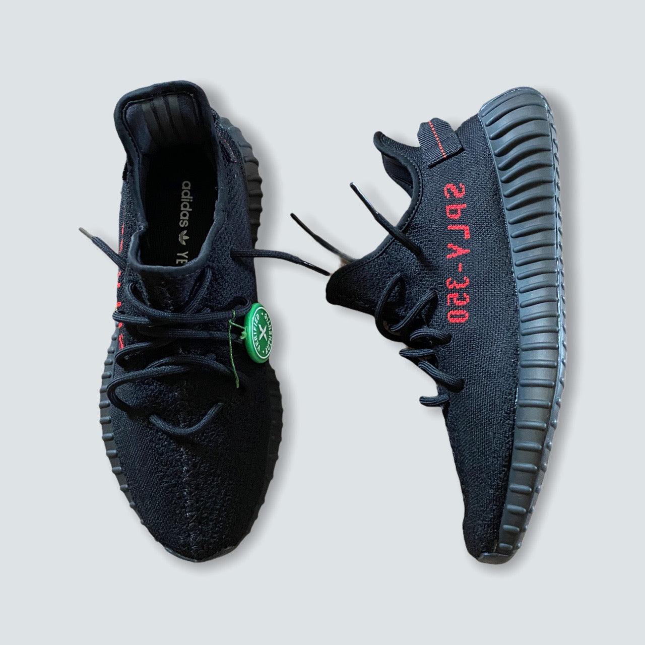 Brand new Yeezy V2 350 Breds black and red + stock x tag (uk9.5) - Known Source