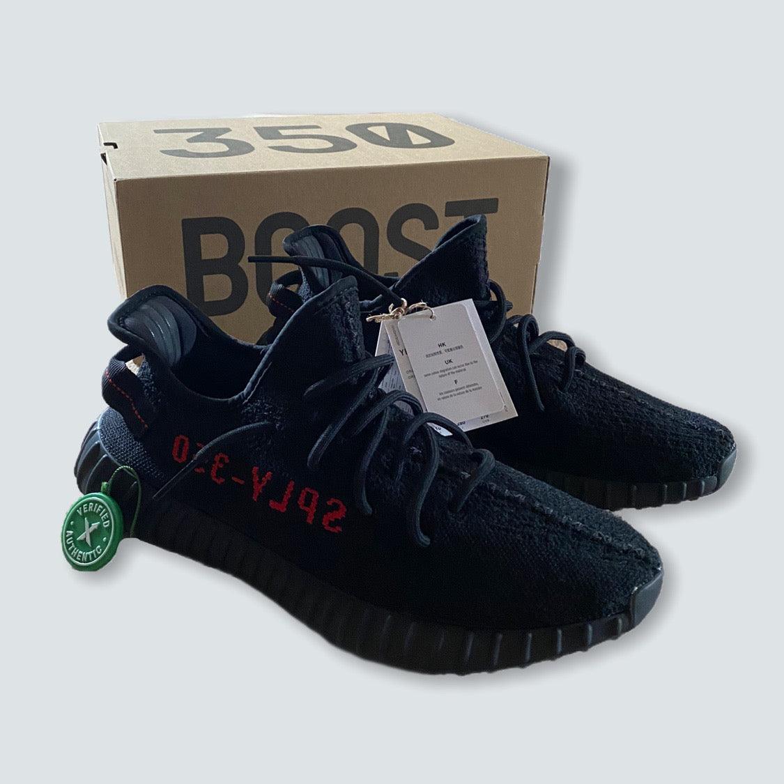 Brand new Yeezy V2 350 Breds black and red + stock x tag (uk9.5) - Known Source